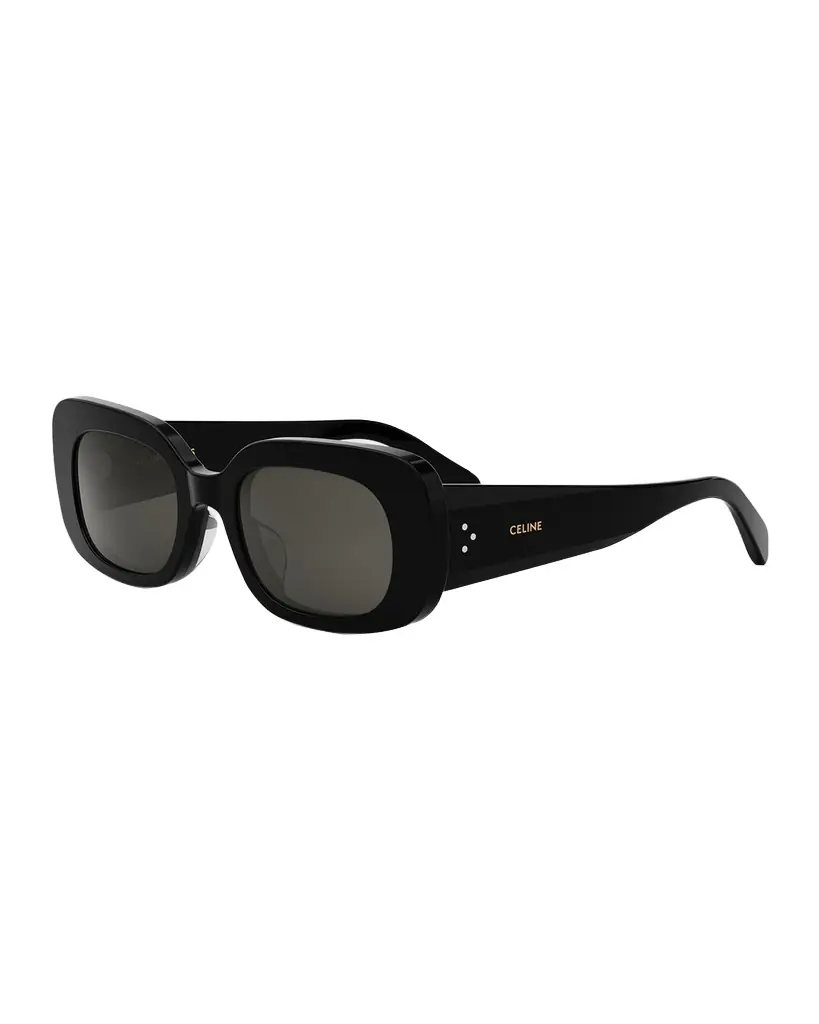 Celine Bold 3 Dots Acetate Rectangle Sunglasses