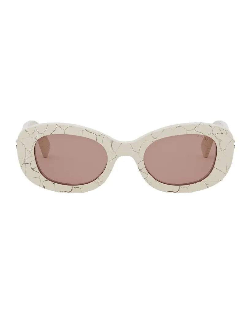BVLGARI B. ZERO1 Oval Acetate and Nylon Sunglasses
