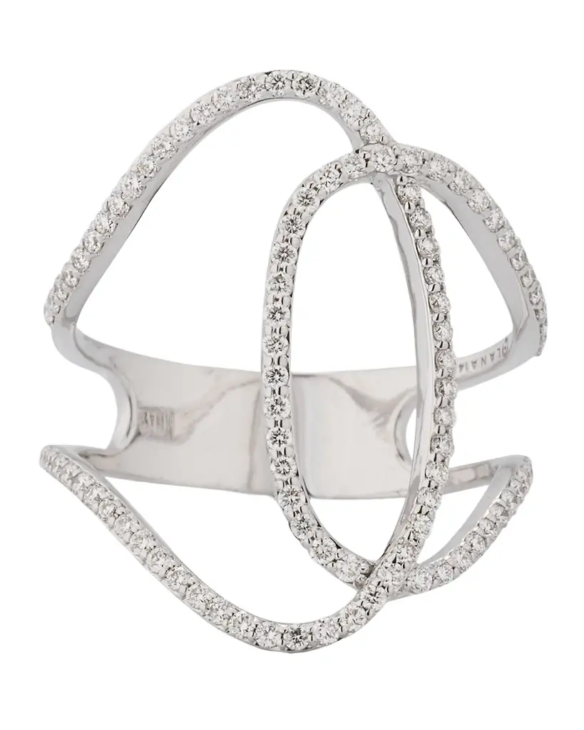 LANA 14K Gold Skinny Illuminating Diamond Ring
