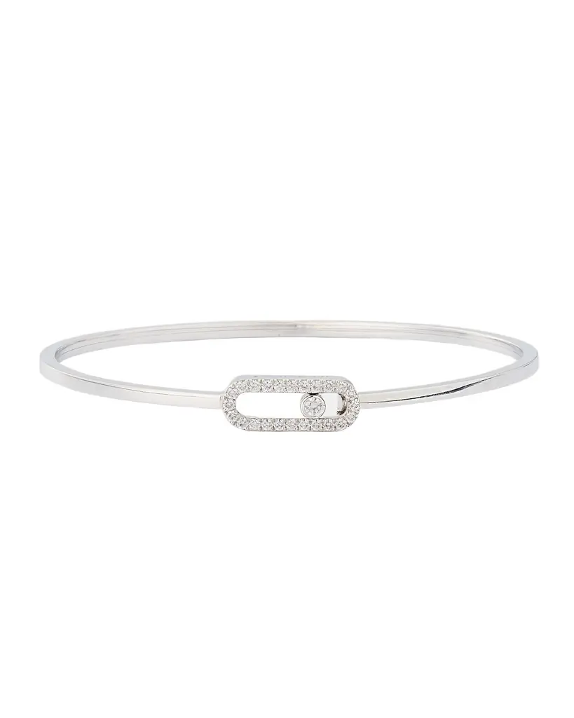 Messika MOVE UNO 18K WHITE GOLD FLEX DIAMOND PAVE BRACELET