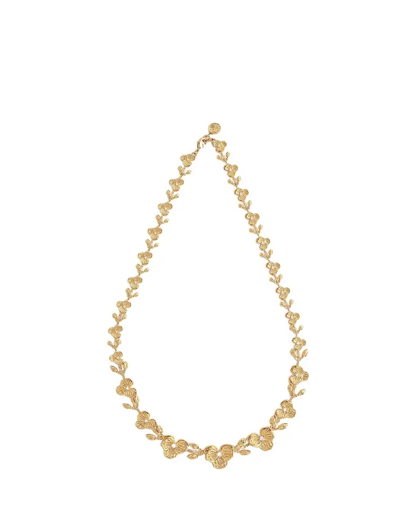 Anabel Aram Jewelry Orchid Link Necklace
