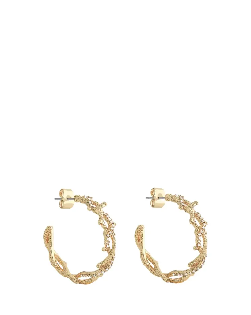 Anabel Aram Jewelry Coral Hoop Earrings