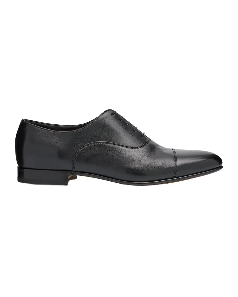 Santoni Men 's Darian Calfskin Leather Oxfords