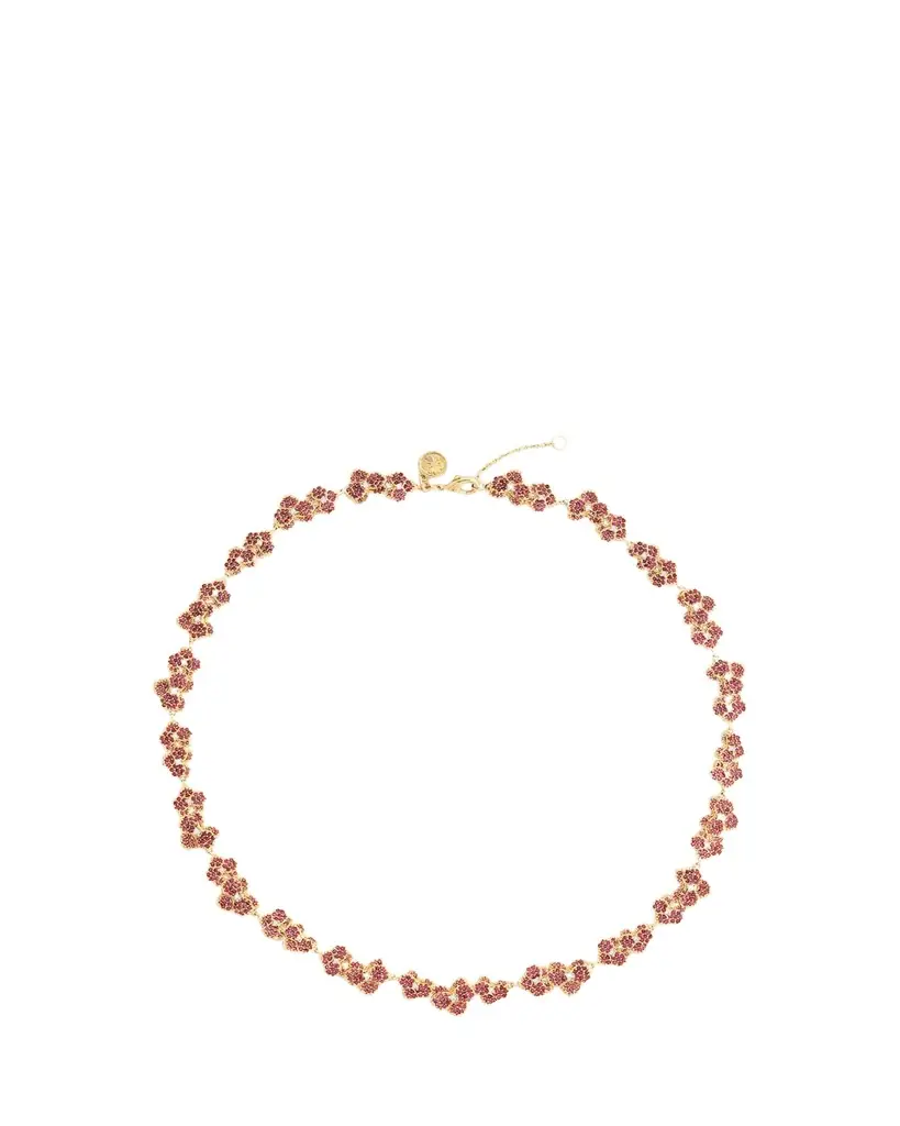 Anabel Aram Jewelry Orchid Pave Tennis Necklace
