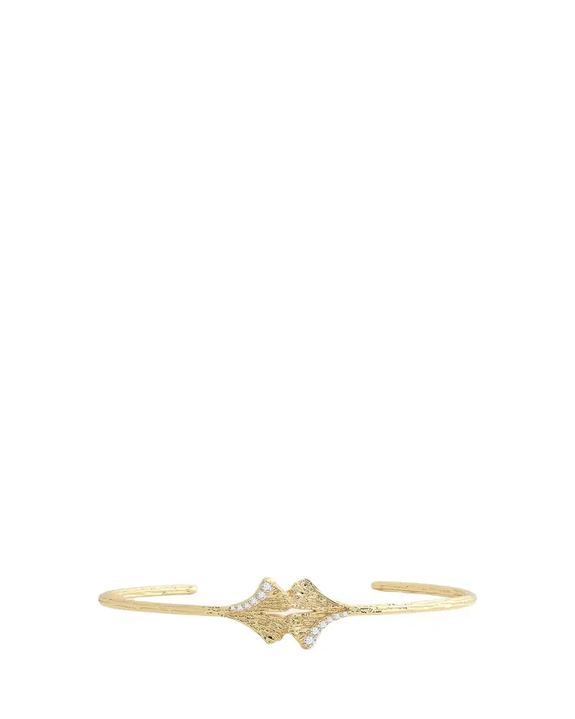 Anabel Aram Jewelry Ginkgo Leaves Cuff