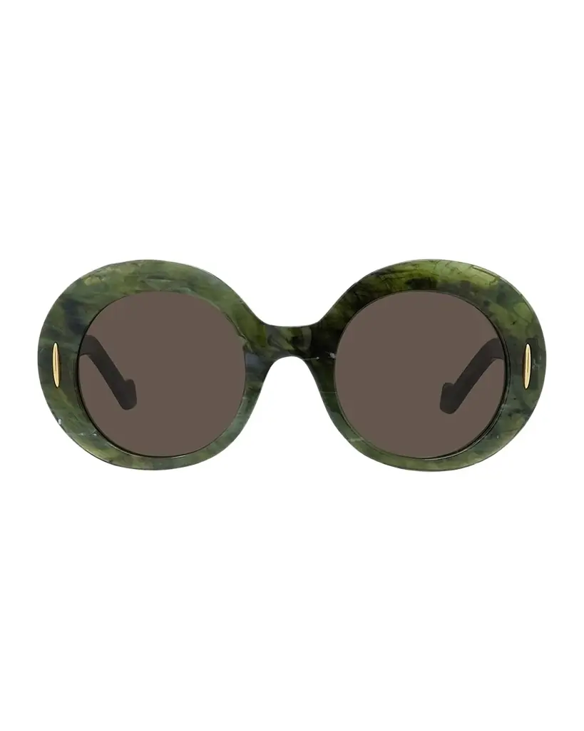 Loewe Oval Acetate Sunglasses W/ Anagram