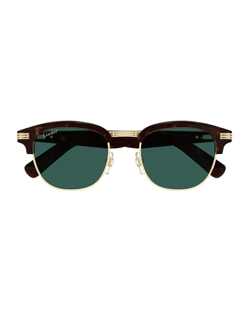 Cartier Men 's Round Two-Tone Sunglasses