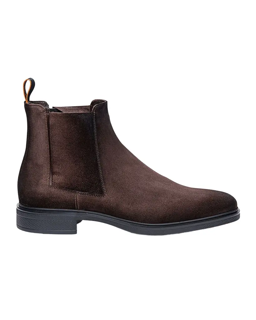 Santoni Men 's Easy Suede Chelsea Boots