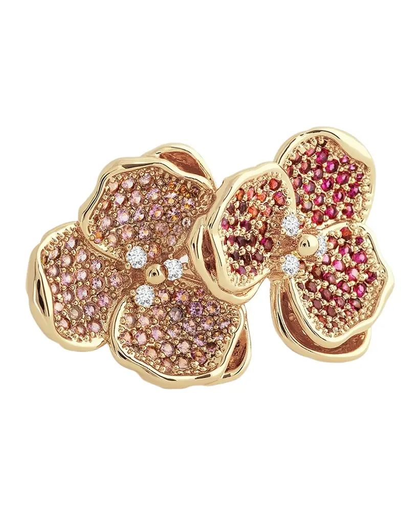 Anabel Aram Jewelry Orchid Double Pave Ring
