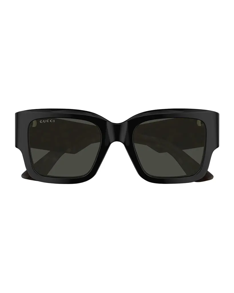 Gucci Oversized Rectangle Acetate Sunglasses
