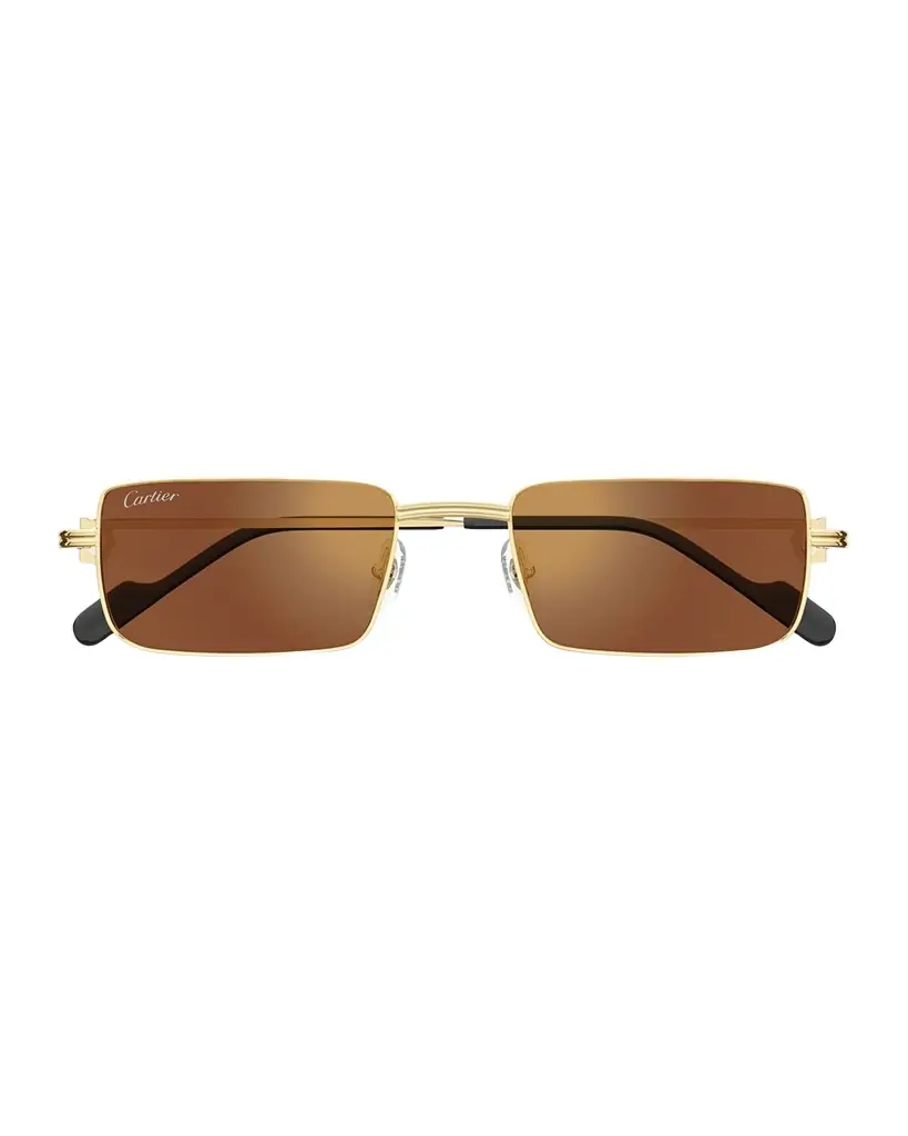 Cartier Men 's Metal Rectangle Sunglasses