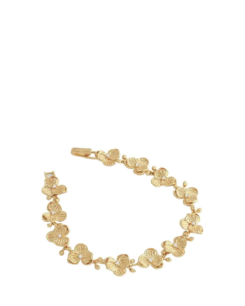 Anabel Aram Jewelry Orchid Link Bracelet