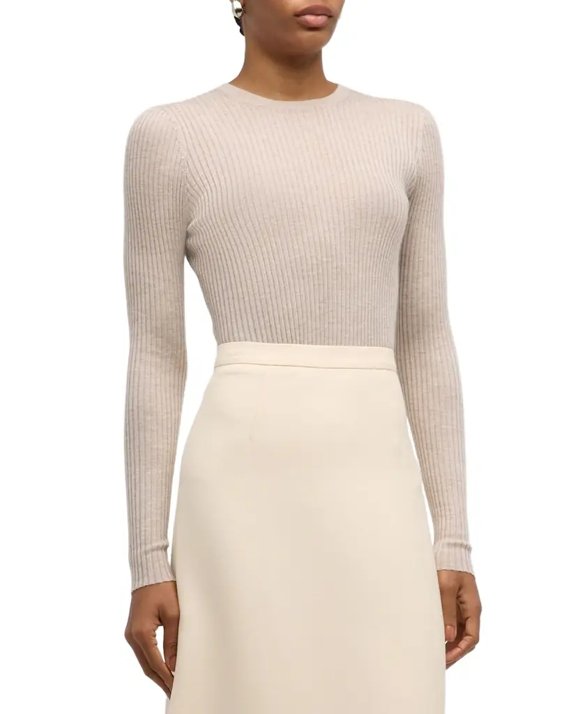 Gabriela Hearst Browning Cashmere Ribbed Top