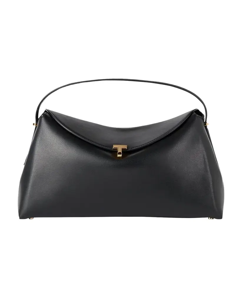 Toteme T Lock Flap Leather Shoulder Bag