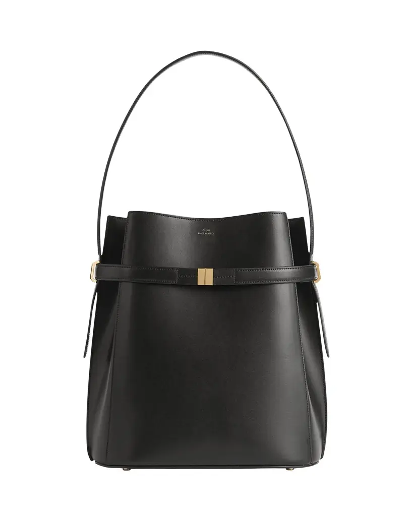 Toteme Belted Napa Leather Bucket Bag