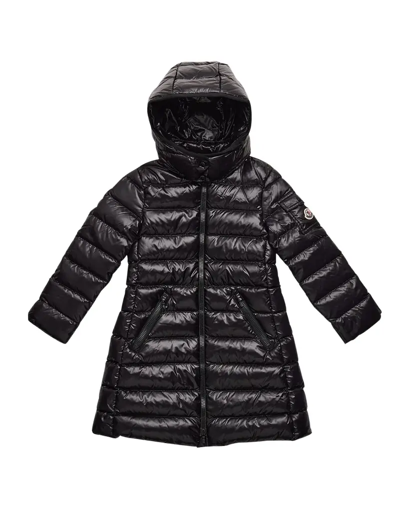 Moncler Girl 's Moka Shiny Puffer Coat, Size 8-14