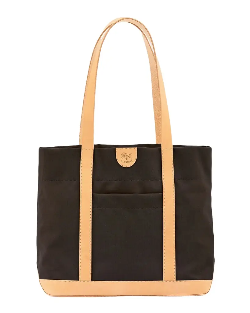 Il Bisonte Caramella Medium Canvas Shopper Tote Bag