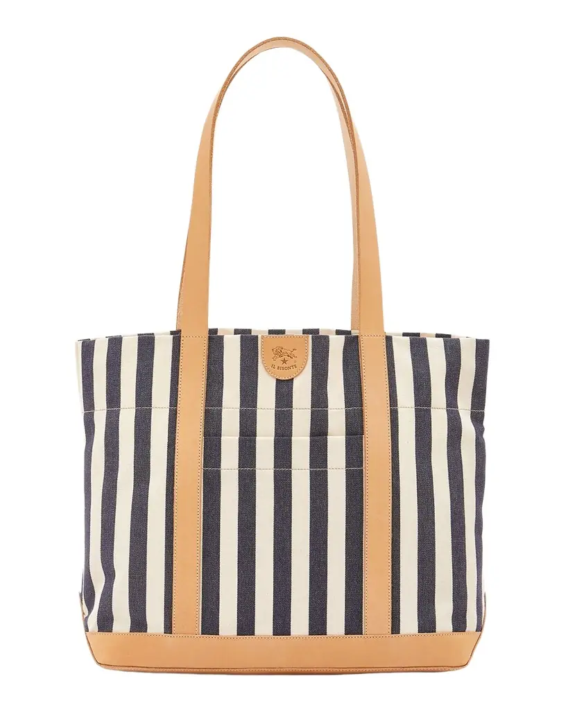 Il Bisonte Caramella Medium Canvas Shopper Tote Bag