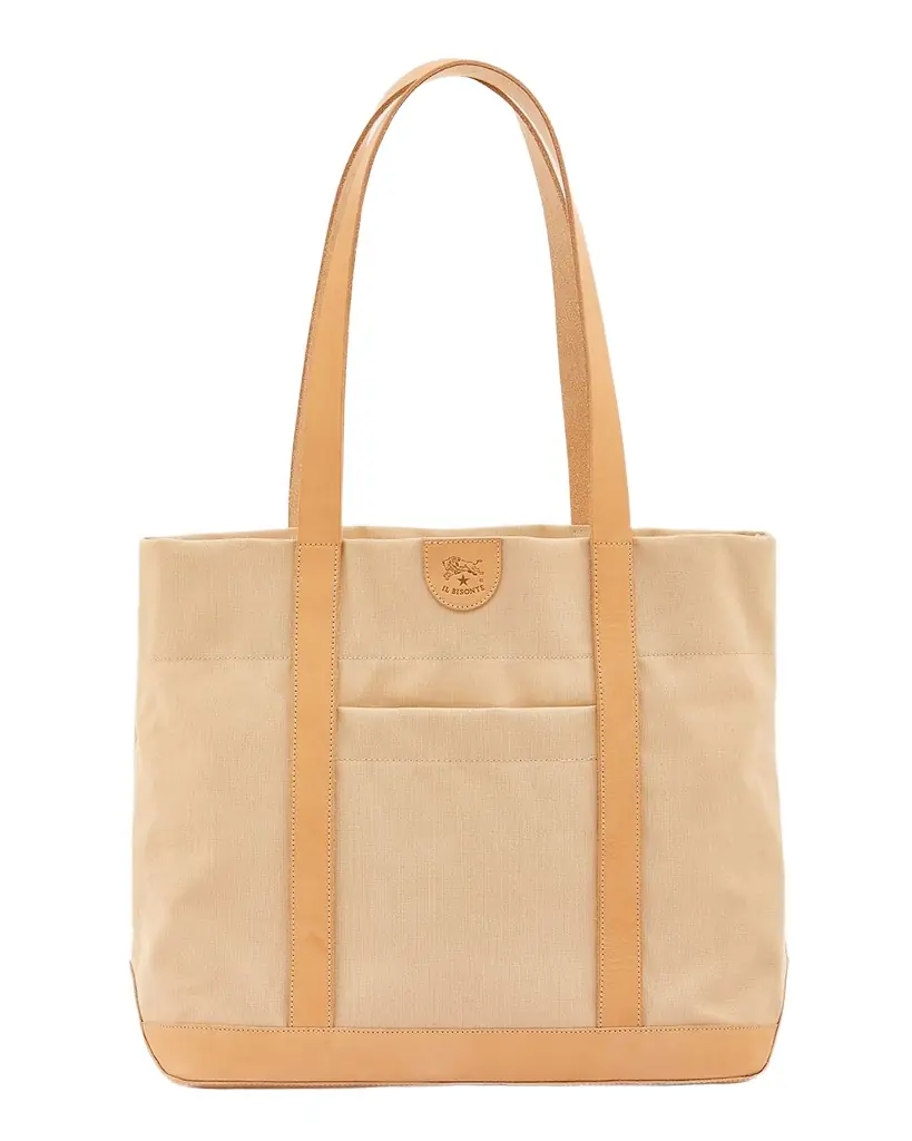 Il Bisonte Caramella Medium Canvas Shopper Tote Bag