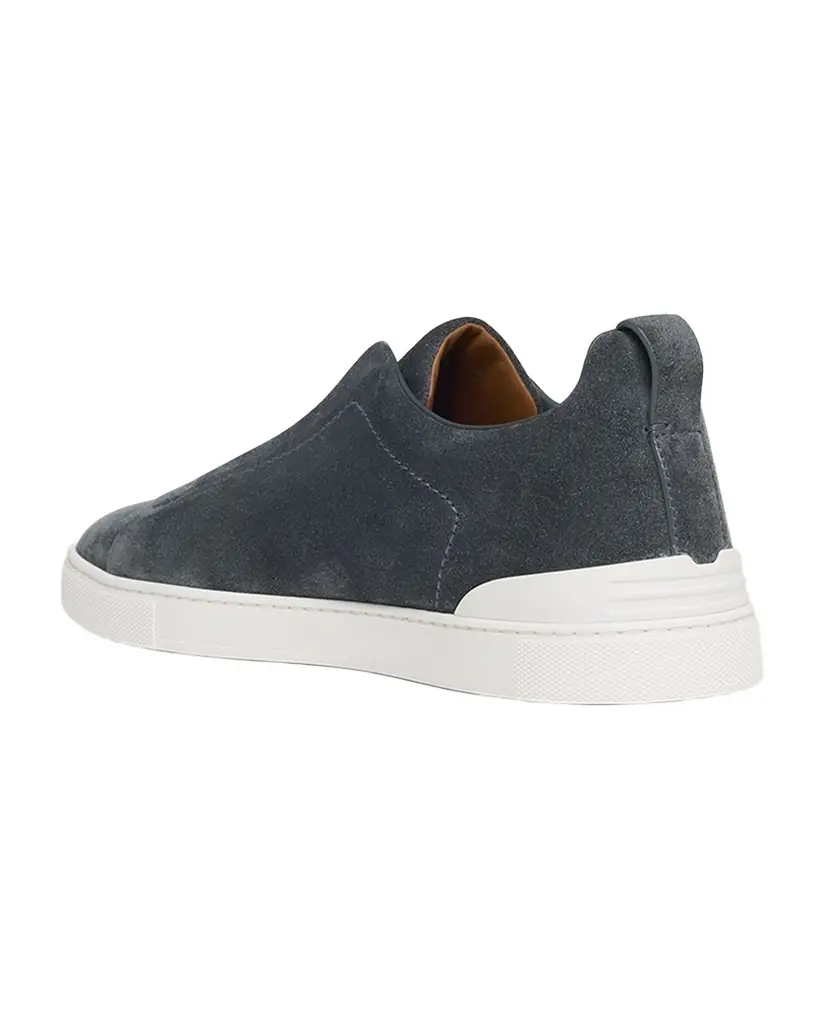 ZEGNA Men 's Triple Stitch Suede Sneakers