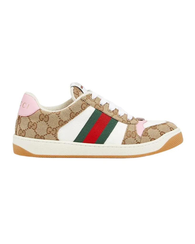Gucci Screener GG Canvas and Leather Sneakers