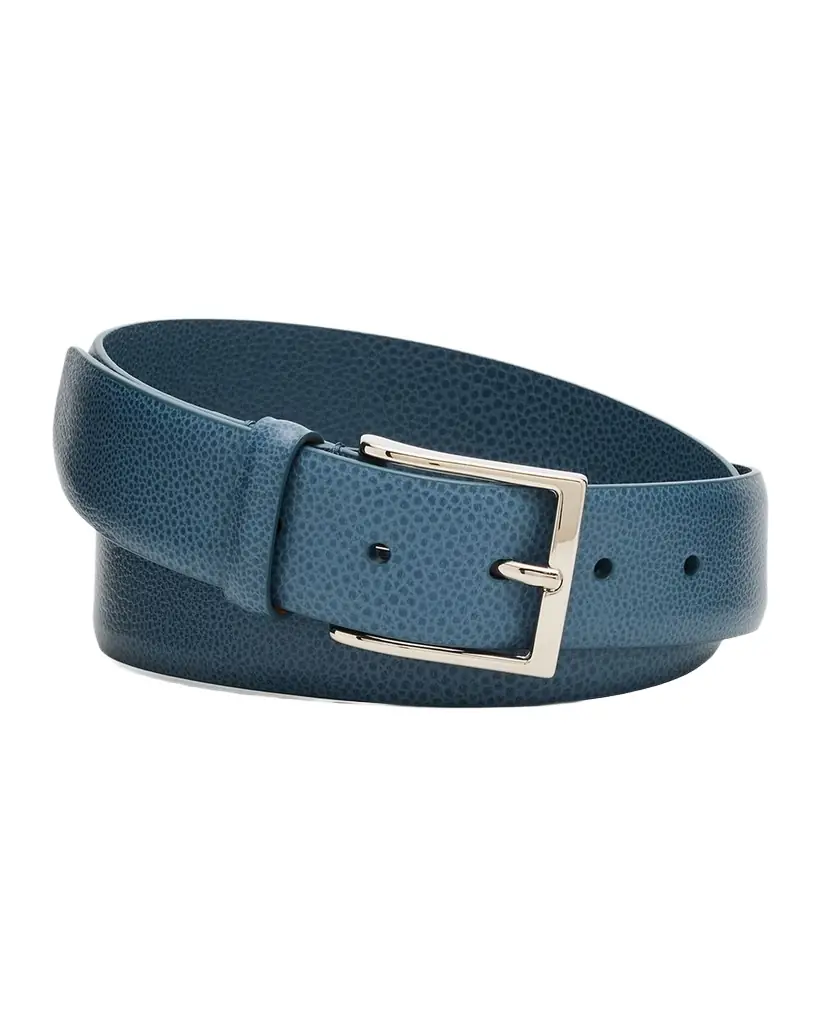 Simonnot Godard Men 's Galuchat Grained Leather Belt, 35mm