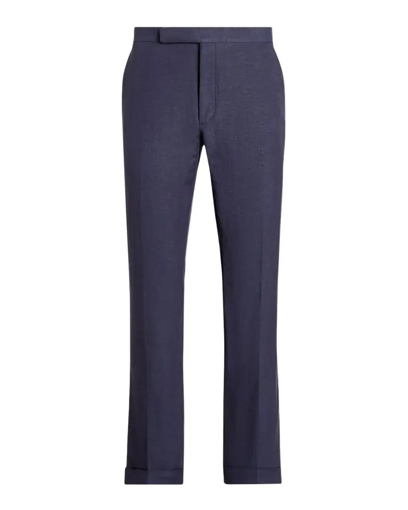 Ralph Lauren Purple Label Men 's Gregory Hand-Tailored Silk-Linen Trouser