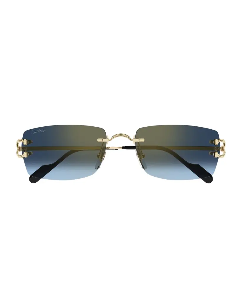 Cartier Men 's CT0550SM Metal Rectangle Sunglasses