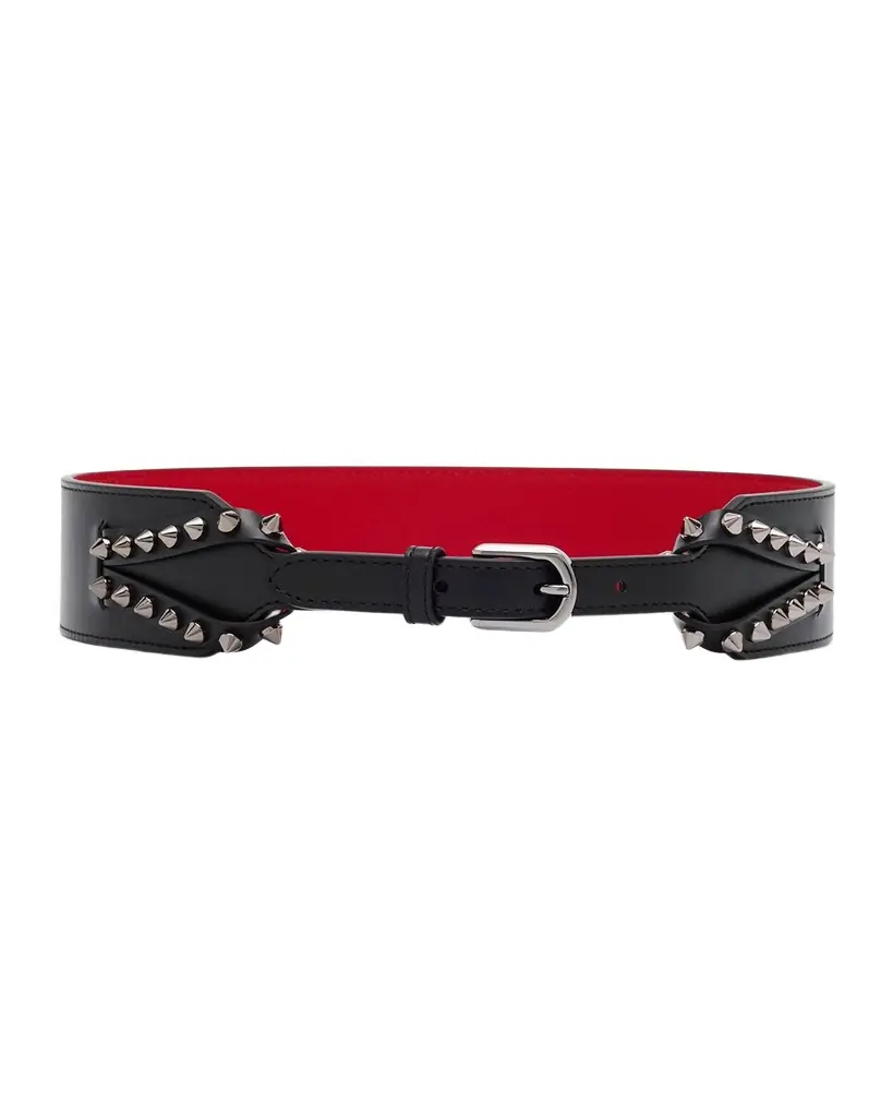 Christian Louboutin Cabata Spike Belt in Leather