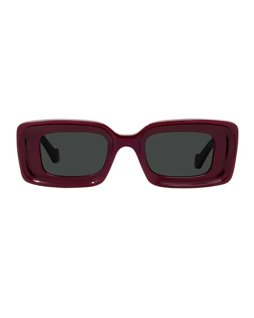 Loewe Anagram Beveled Acetate Rectangle Sunglasses