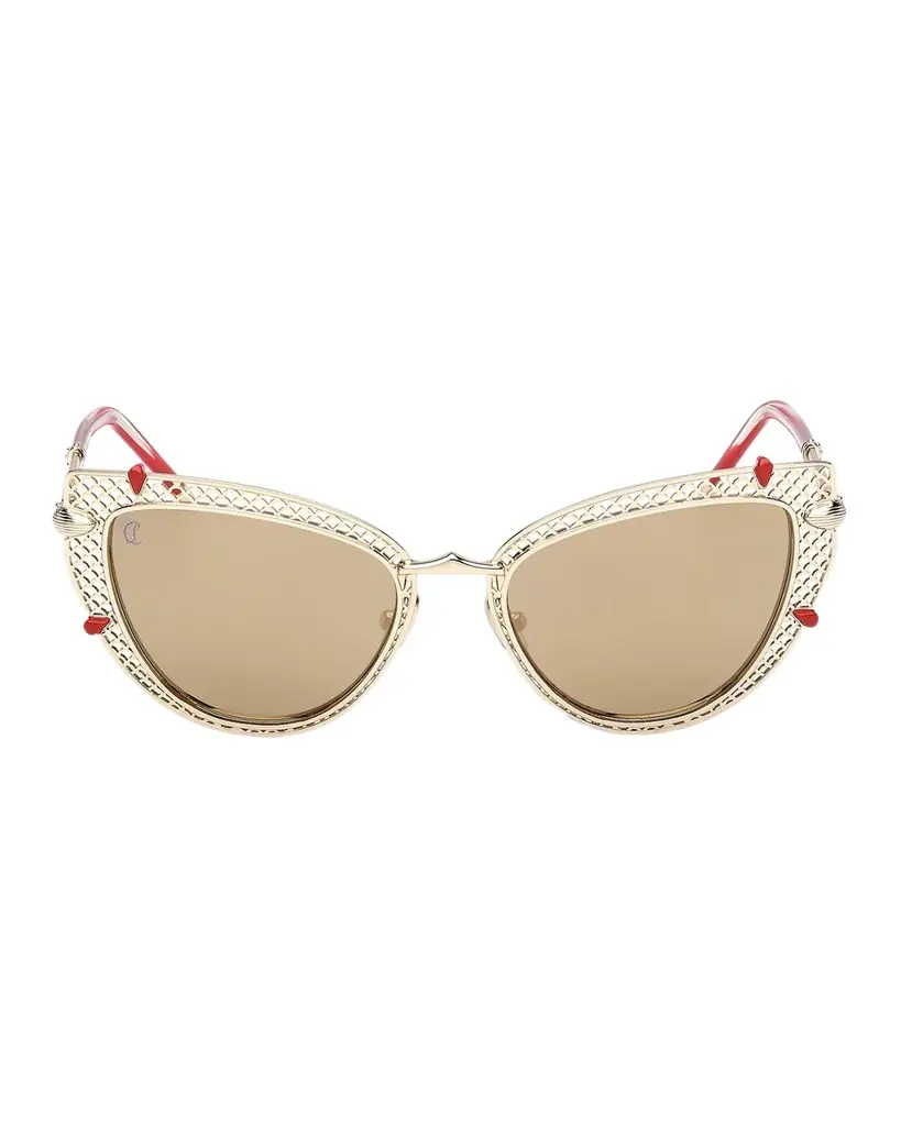 Christian Louboutin Miss Z Metal Cat-Eye Sunglasses