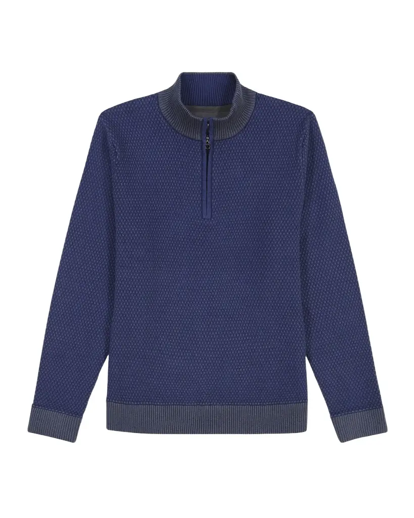 Robert Graham Men 's Walton Texture Knit Quarter-Zip Sweater