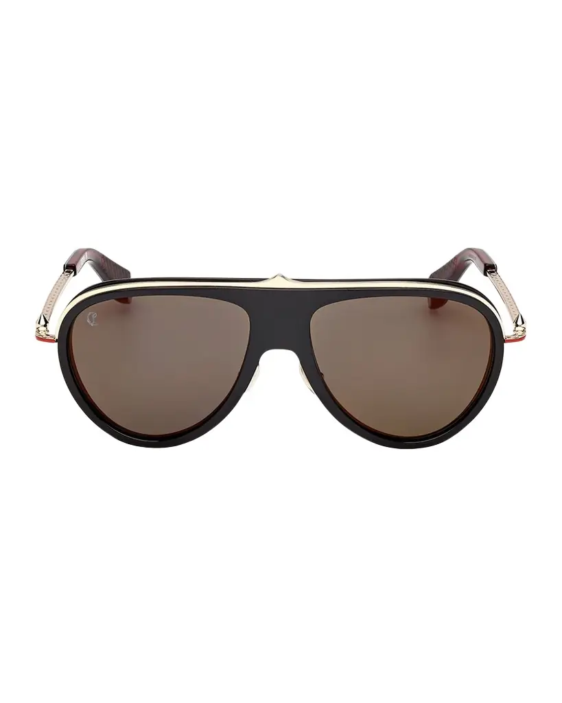 Christian Louboutin Aviator Metal Sunglasses