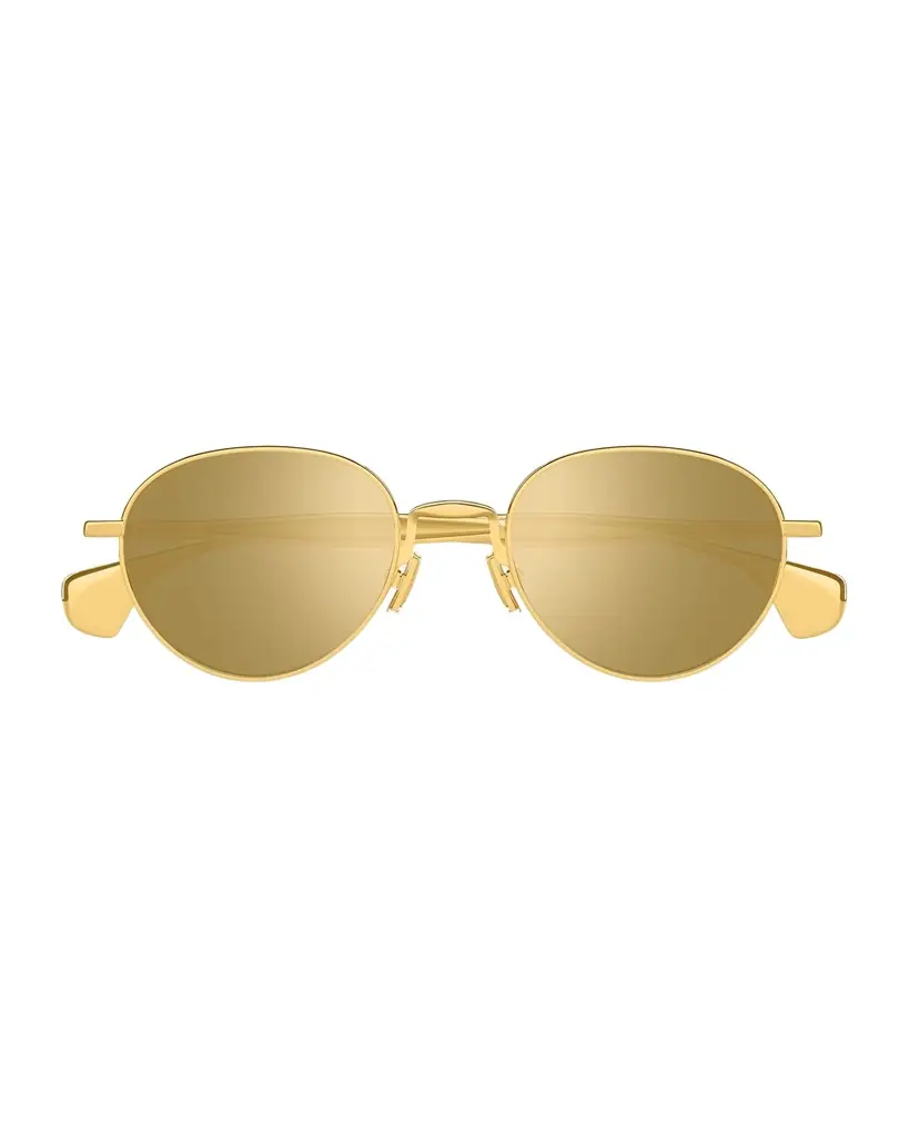 Bottega Veneta BV1396S Round Metal Sunglasses