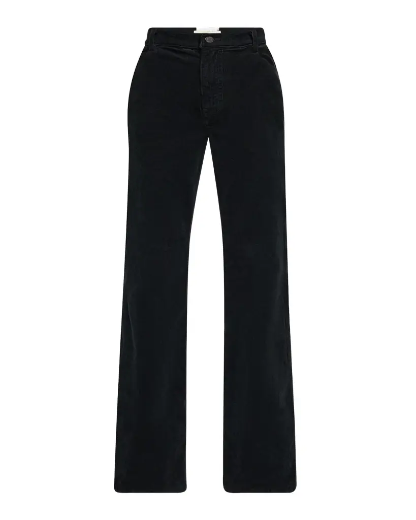 Nili Lotan Roe Cotton Stretch Velvet Bootcut-Leg Pants