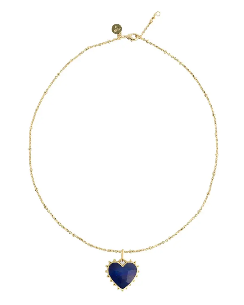 Anabel Aram Jewelry Heart Stone Pendant Necklace