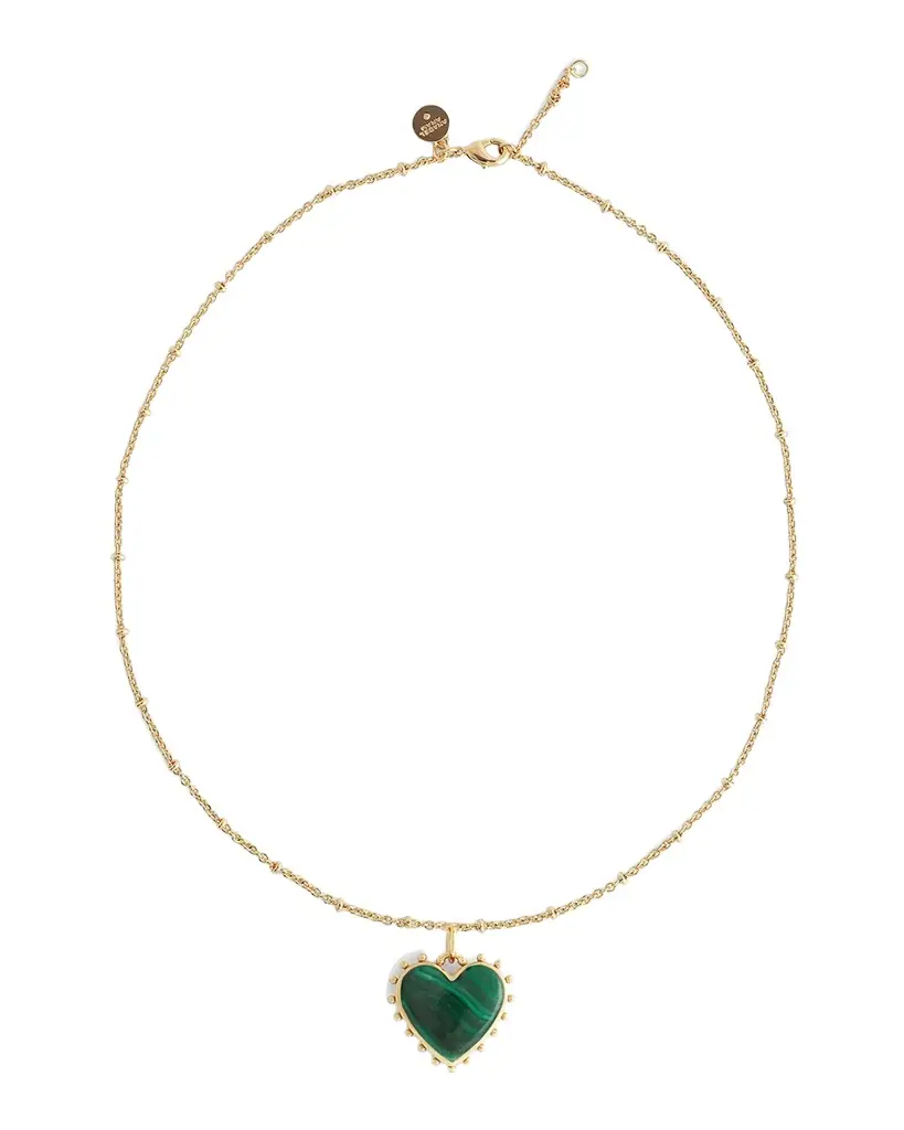 Anabel Aram Jewelry Heart Stone Pendant Necklace