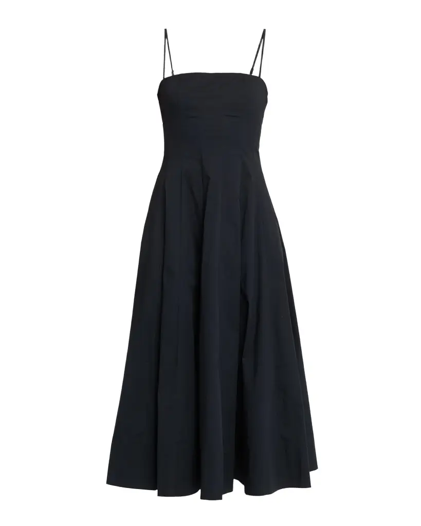 STAUD Wylie Paneled Poplin Midi Dress
