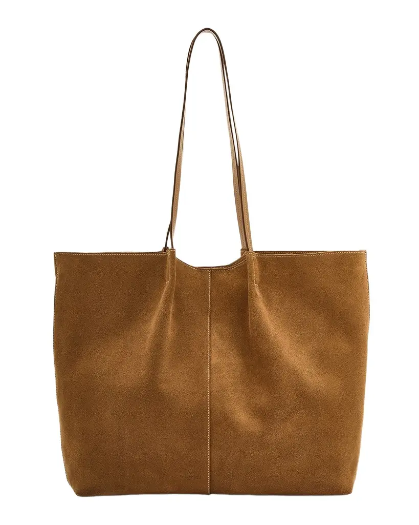 Il Bisonte Nina Pleated Suede Tote Bag