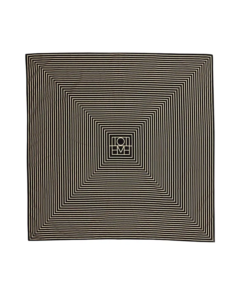 Toteme Centered Monogram Silk Square Scarf