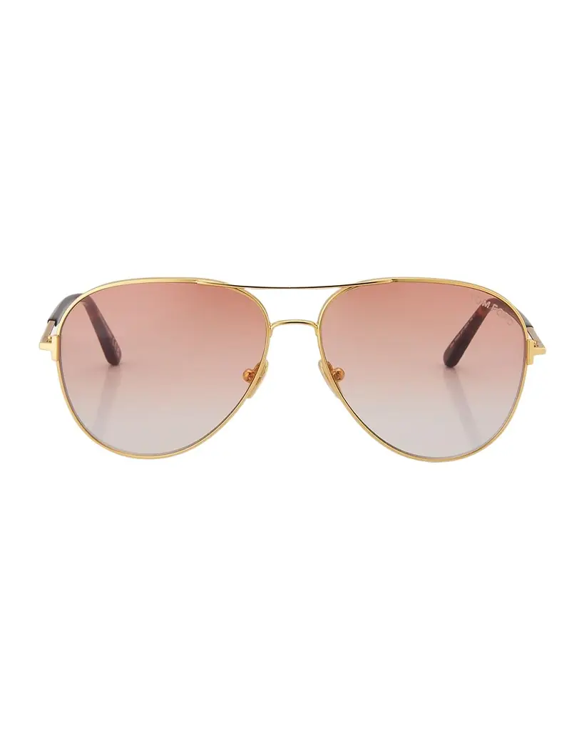 TOM FORD Clark Metal Aviator Sunglasses