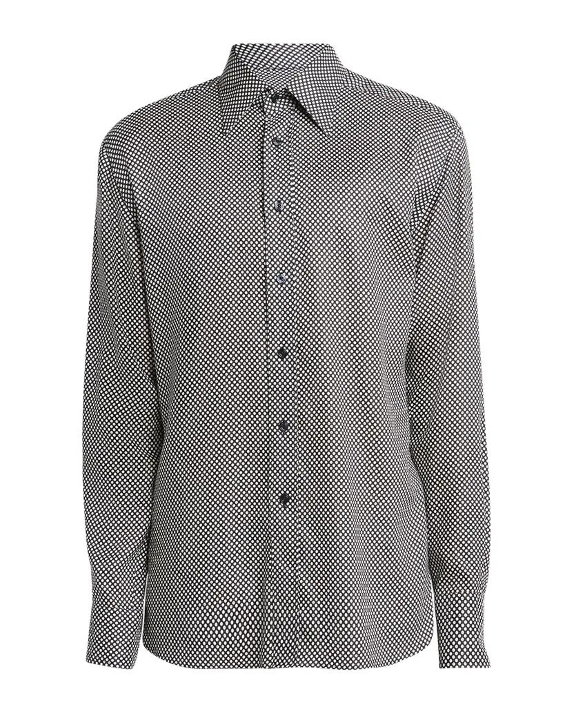 TOM FORD Men 's Lyocell Graphic Polka Dot Dress Shirt
