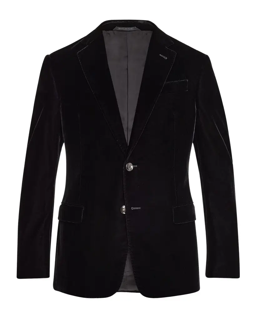 Giorgio Armani Men 's Velvet Notch Lapel Dinner Jacket