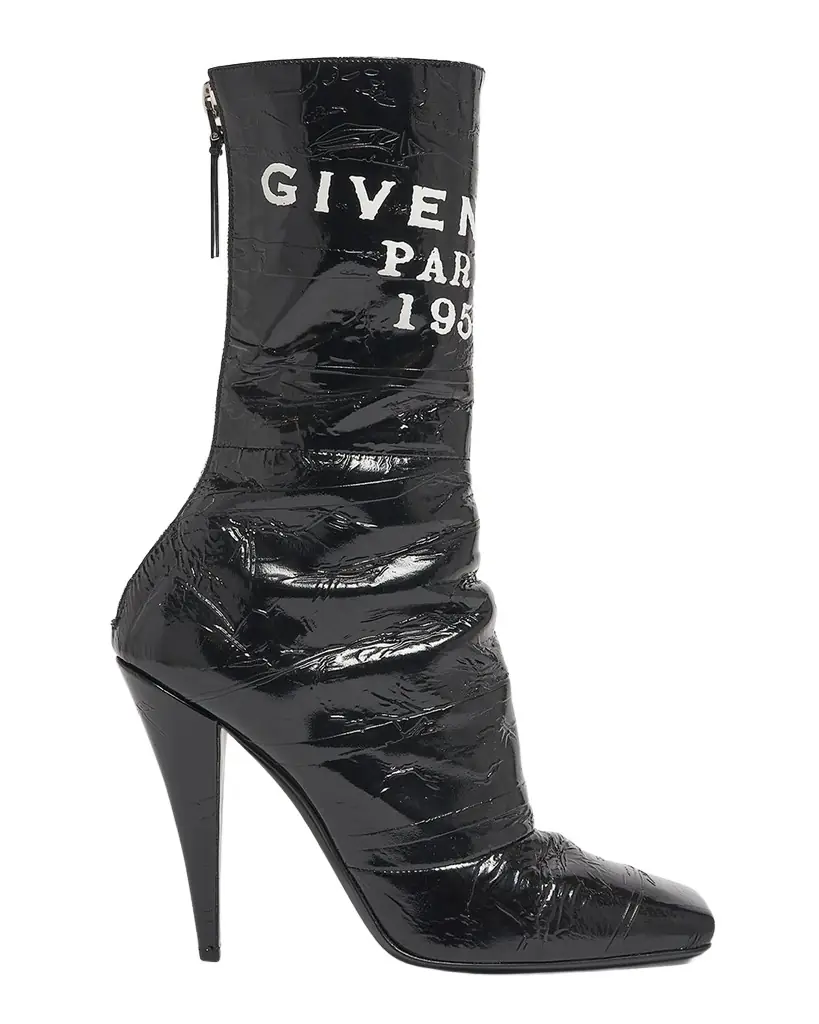 Givenchy GIVENCHY Tape Shiny Leather Ankle Boots
