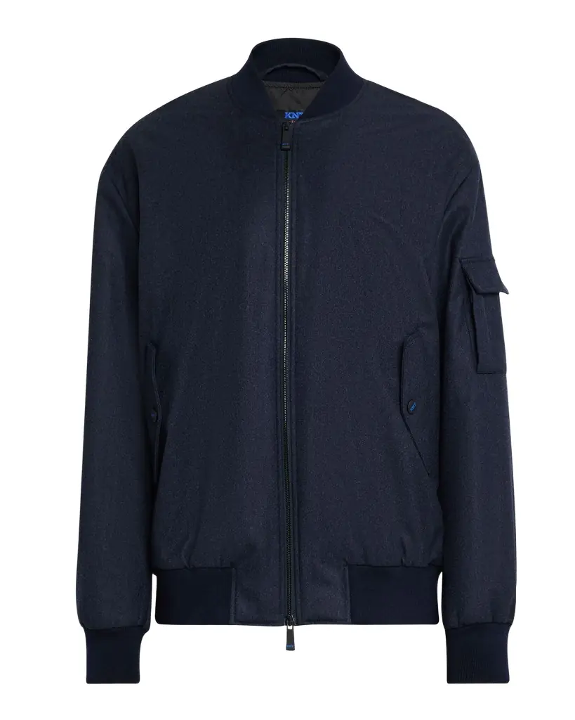 KNT Men 's Zip-Front Bomber Jacket