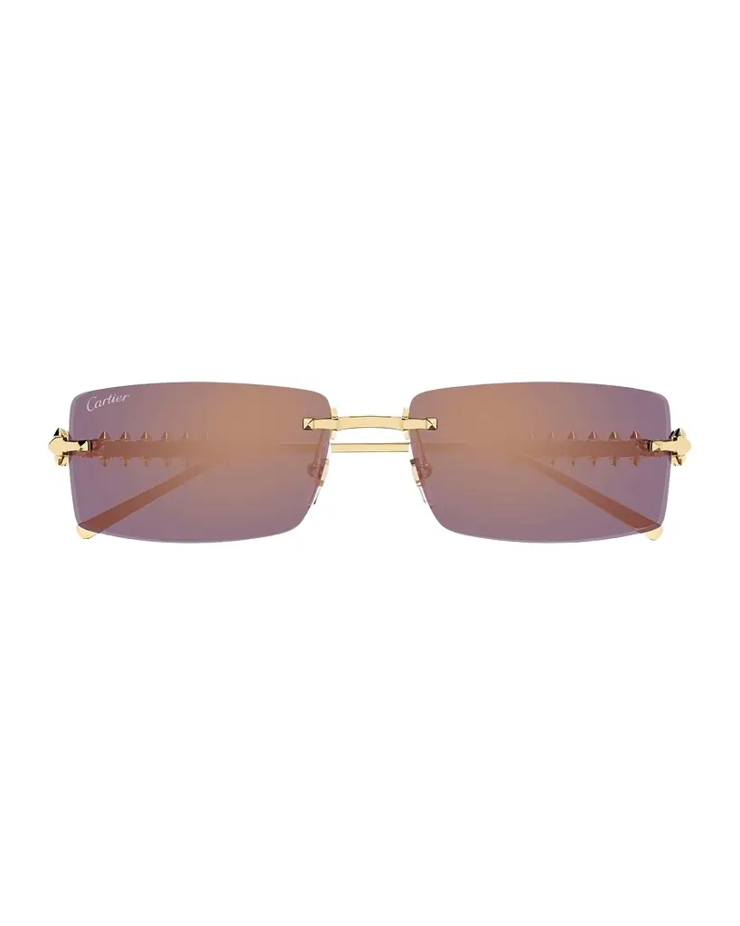Cartier Clash de 57mm Rectangular Sunglasses