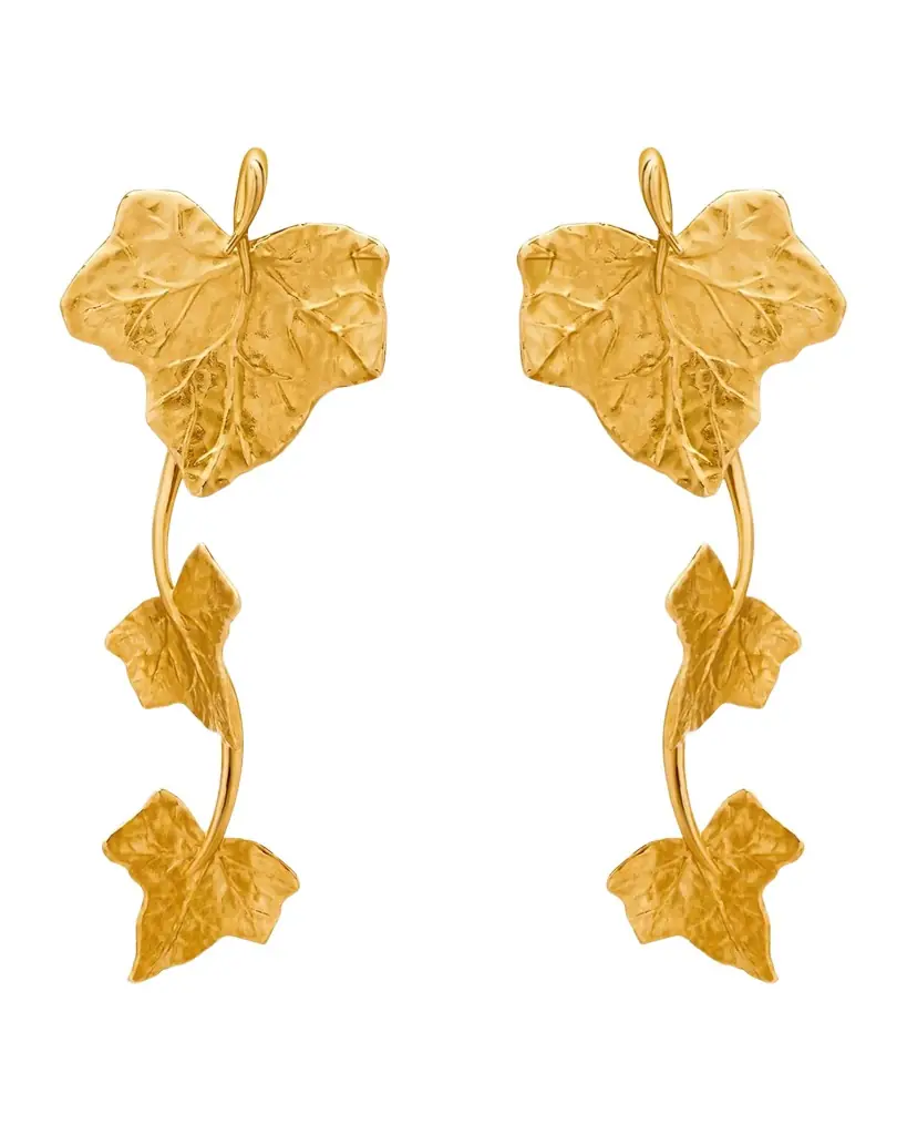 Oscar de la Renta Ivy Vine Triple Drop Clip-On Earrings