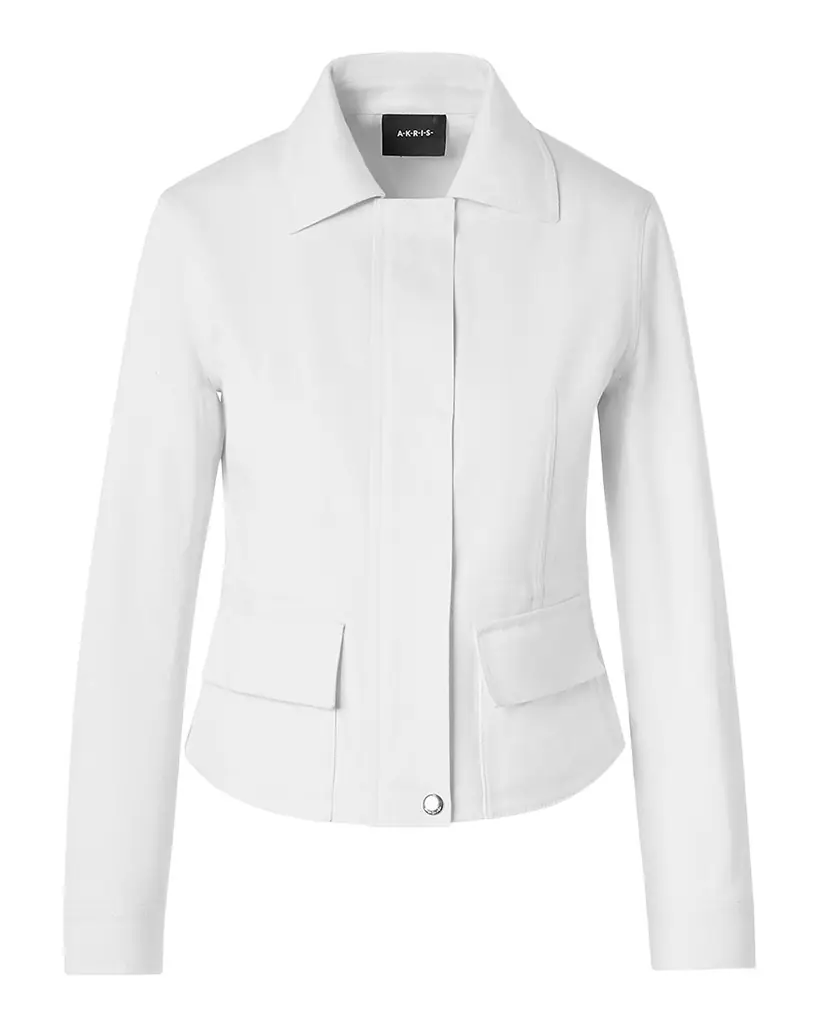 Akris Hugh Stretch Denim Zip Jacket