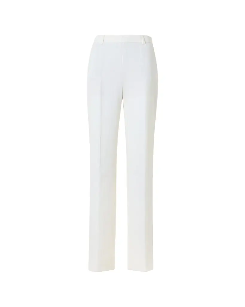 Akris Linen-Wool Straight-Leg Trousers