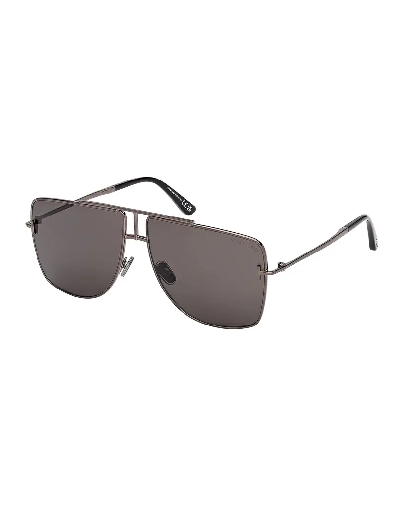 TOM FORD Eliott-02 Metal Navigator Sunglasses